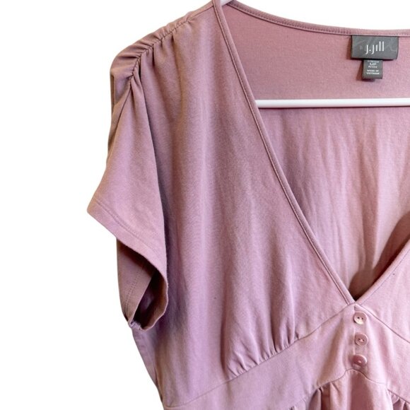 J. Jill Pink Short Sleeve Tunic Top - Picture 2 of 5